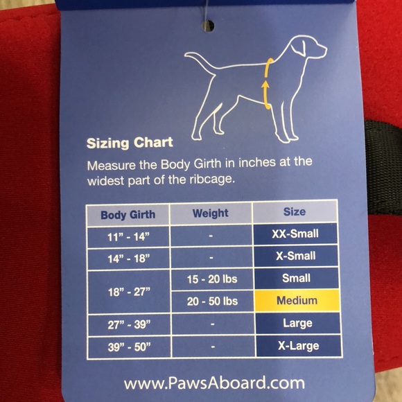 Paws Aboard Dog Life Jacket Medium - Picture 6 of 11